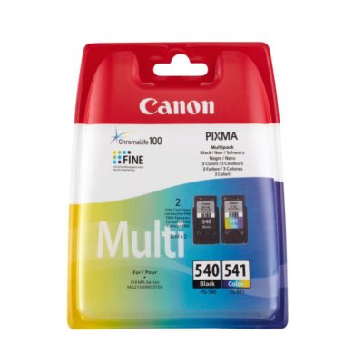 Canon Pixma PG-540 / CL-541 ChromaLife 100 Ink, Ink Cartridge, Black, Tri-Colour Multipack, 5225B006 Canon Pixma PG-540 / CL-541 ChromaLife 100 Ink, Ink Cartridge, Black, Tri-Colour Multipack, 5225B006